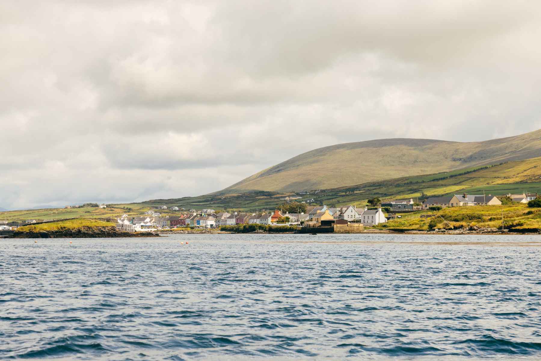 Portmagee Village Coastline Water Cloudy